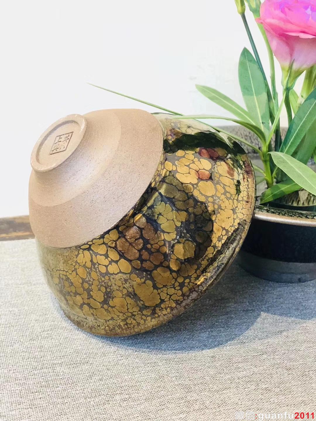 黃上興老師金油滴  干泡大束口盞