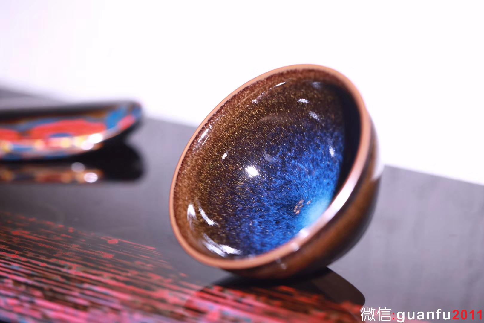 孫建興  茶末回藍(lán)釉9.1口徑