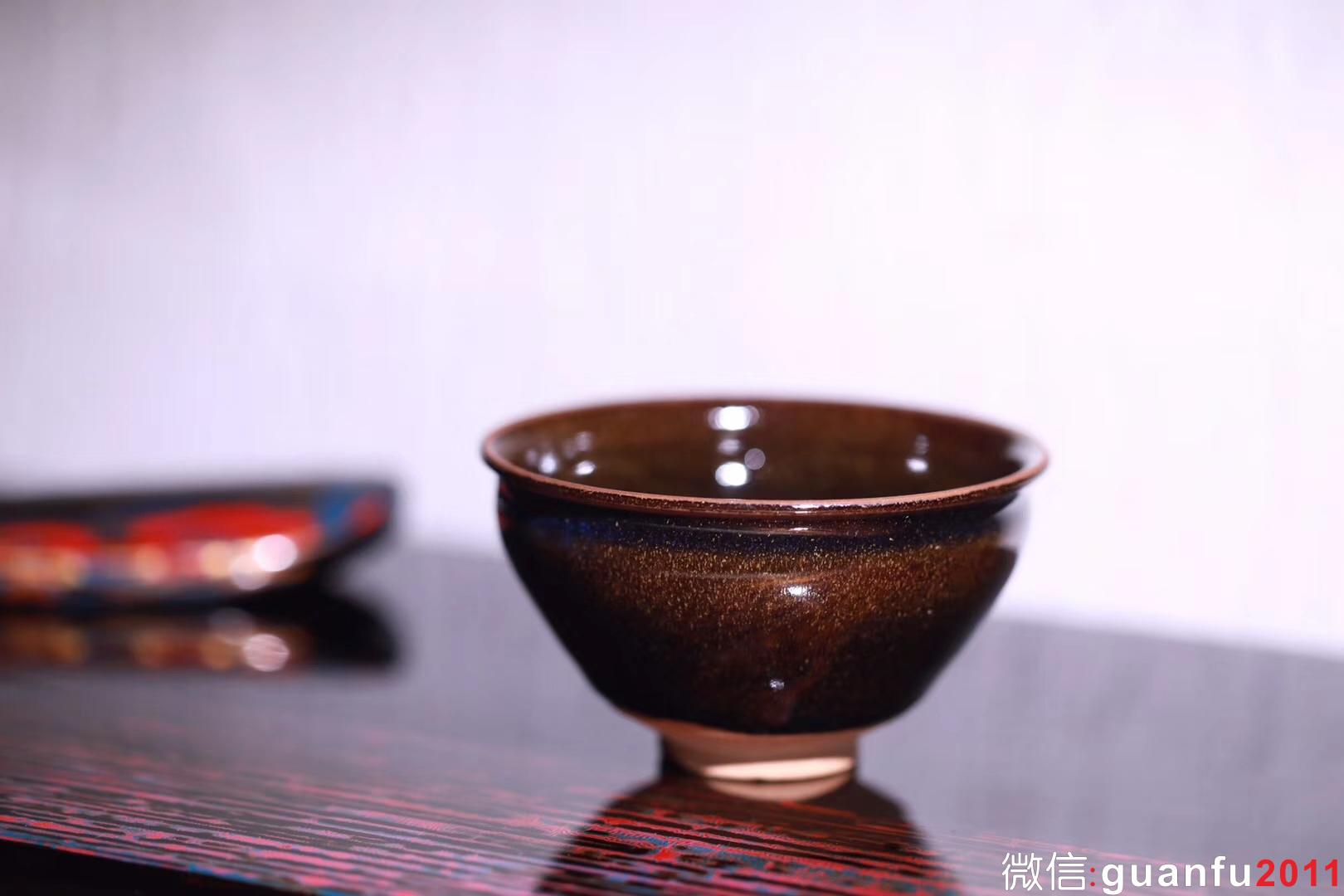 孫建興  茶末回藍(lán)釉9.1口徑
