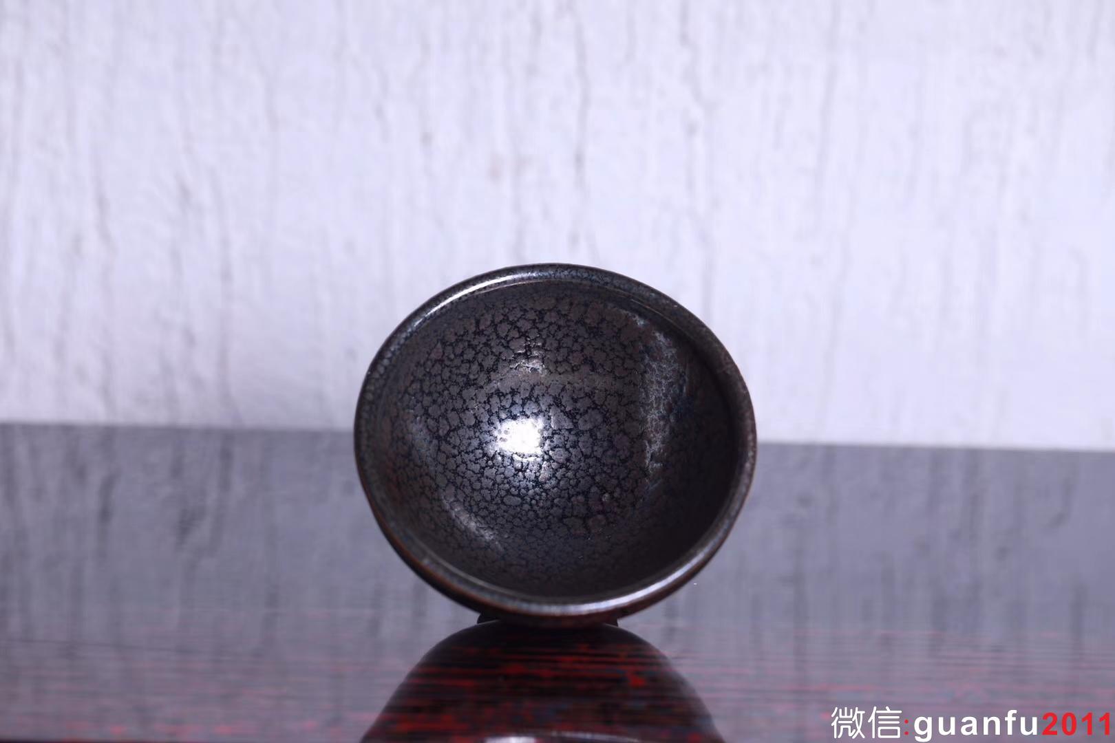 孫建興大師早期 精品油滴束口盞 “興”字款9.1口徑 完美無(wú)瑕珍藏級(jí)