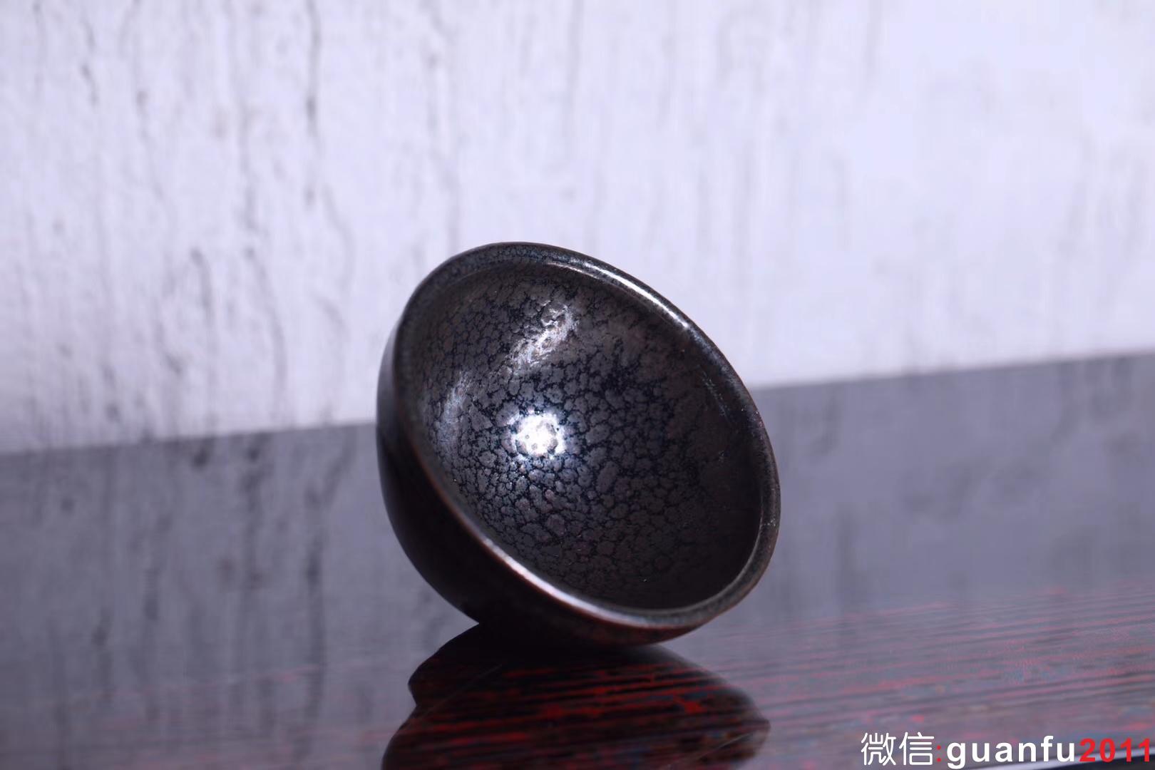 孫建興大師早期 精品油滴束口盞 “興”字款9.1口徑 完美無(wú)瑕珍藏級(jí)