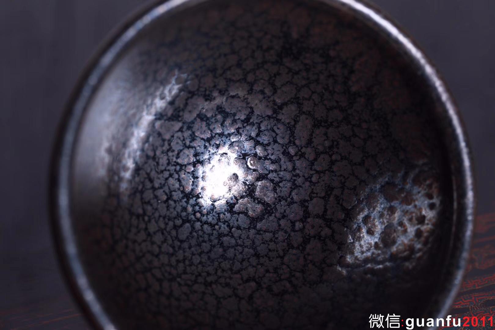 孫建興大師早期 精品油滴束口盞 “興”字款9.1口徑 完美無(wú)瑕珍藏級(jí)