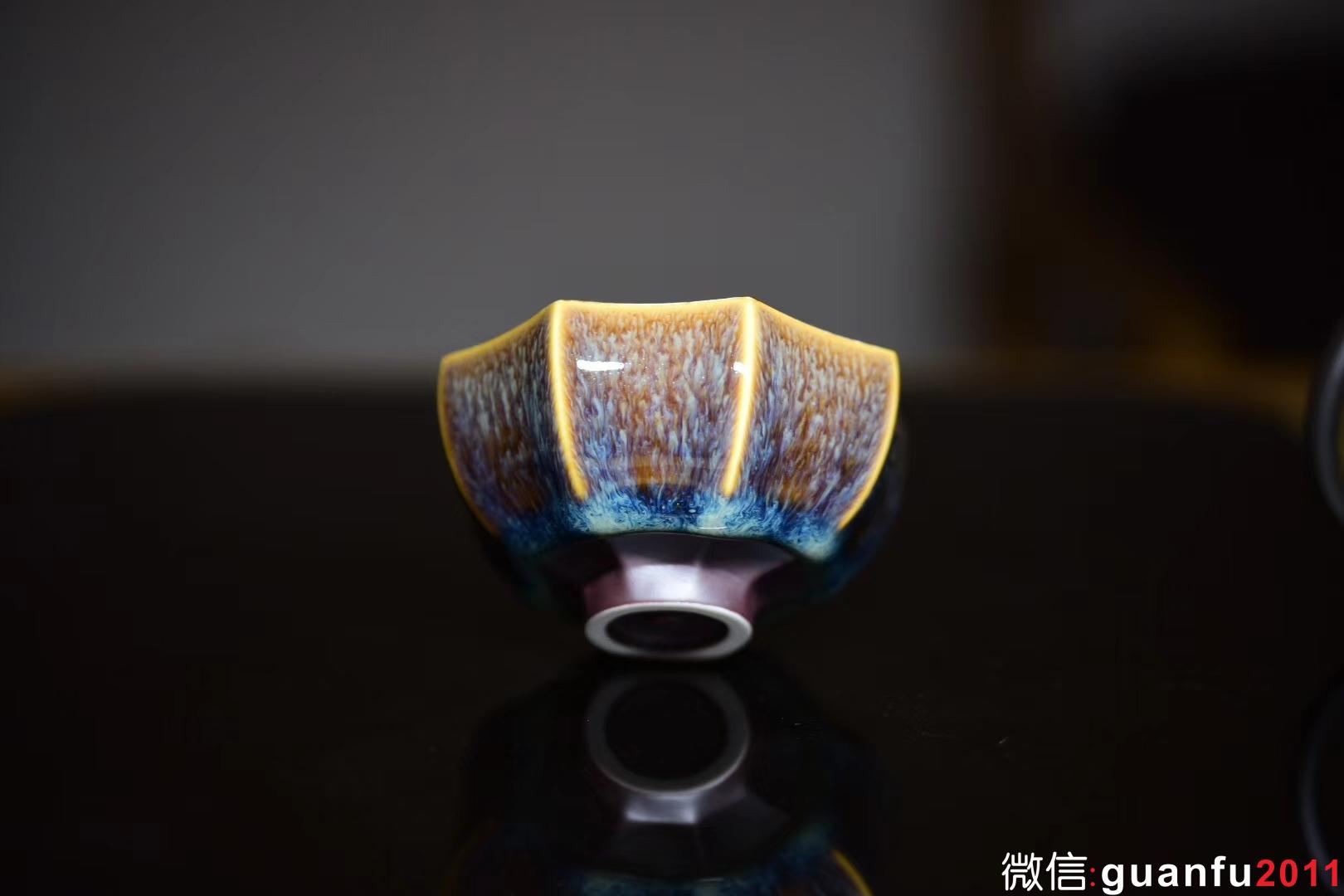 【莊子八則】星月盞 描金口 范澤鋒制 口徑:8.6公分高4.5公分