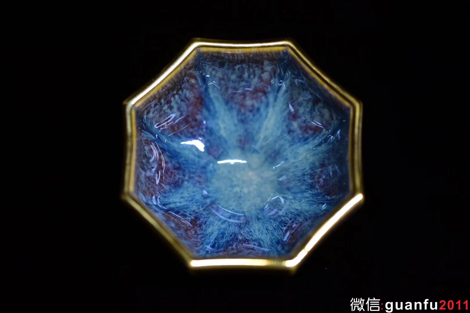 【莊子八則】星月盞 描金口 范澤鋒制 口徑:8.6公分高4.5公分