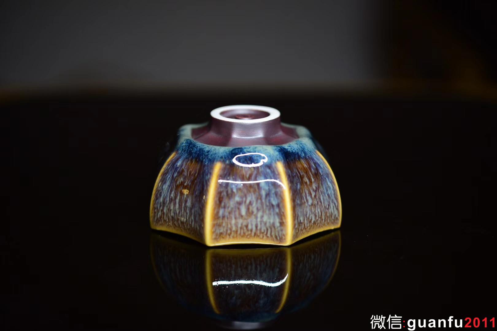 【莊子八則】星月盞 描金口 范澤鋒制 口徑:8.6公分高4.5公分