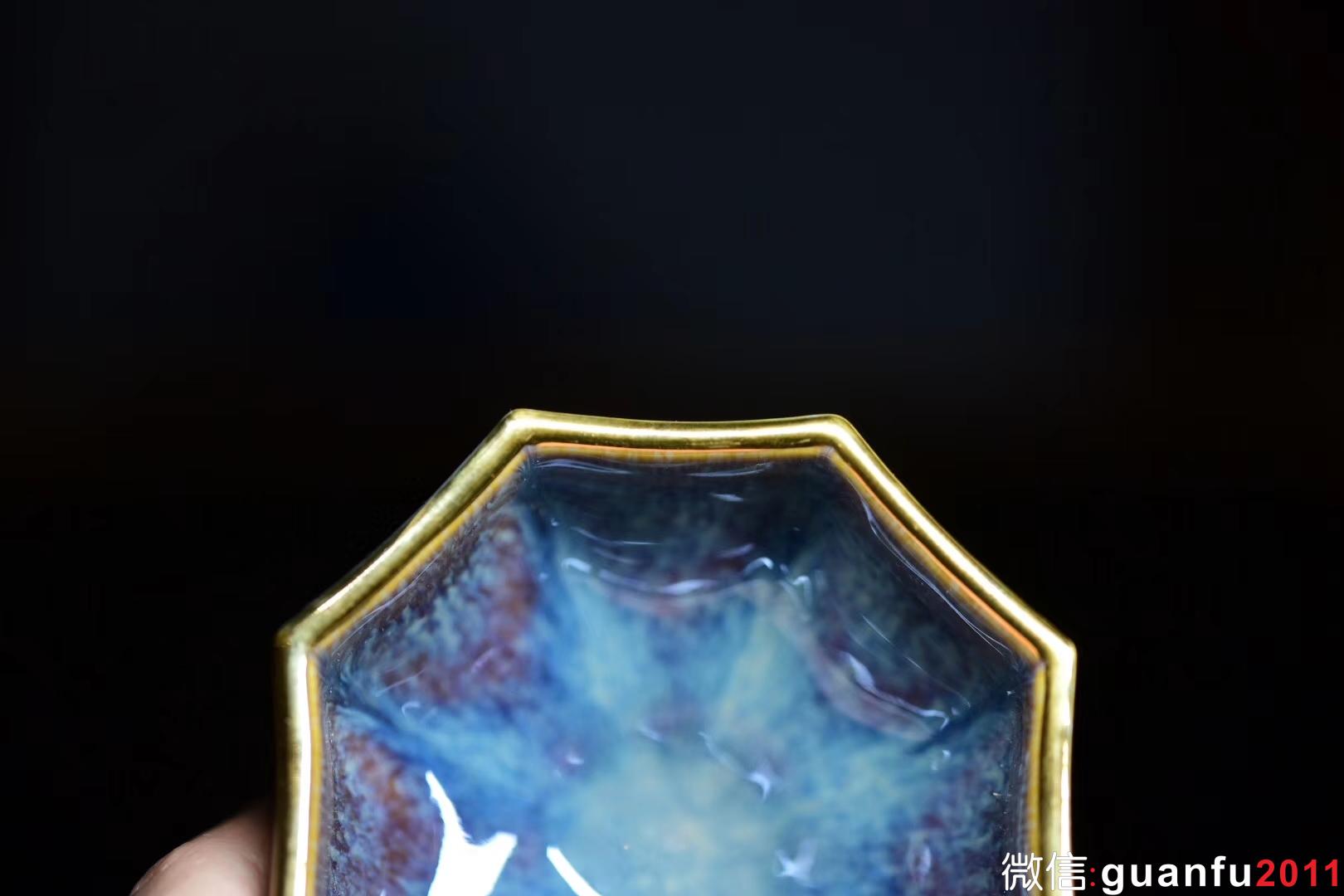 【莊子八則】星月盞 描金口 范澤鋒制 口徑:8.6公分高4.5公分