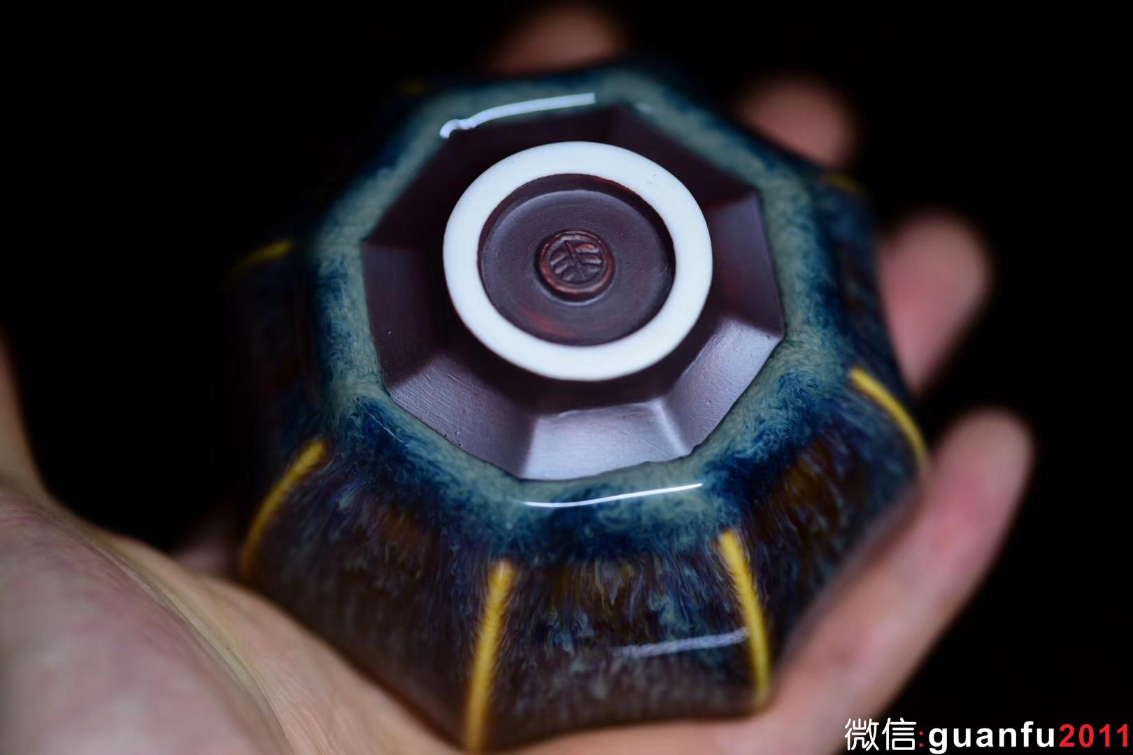 【莊子八則】星月盞 描金口 范澤鋒制 口徑:8.6公分高4.5公分