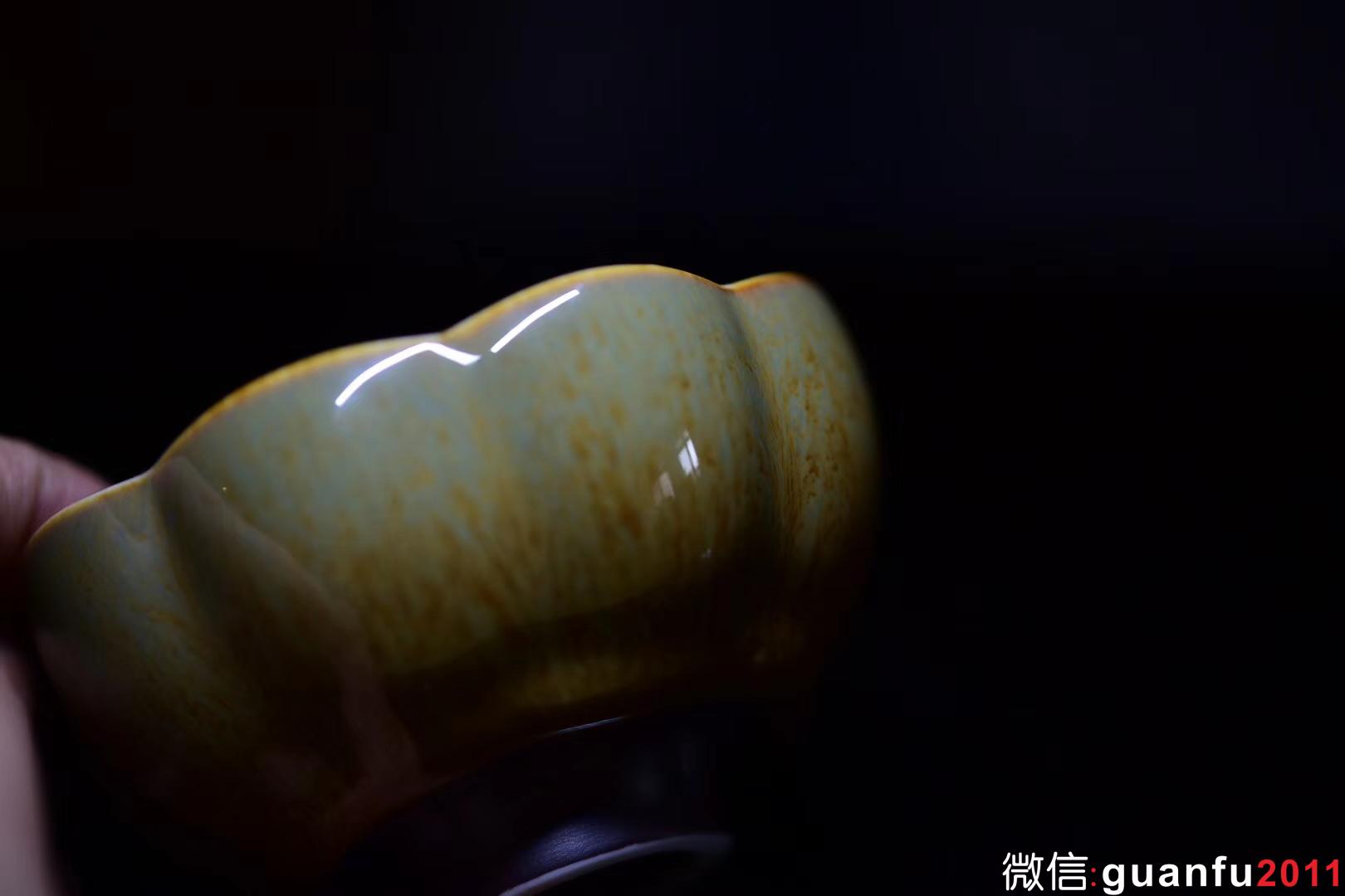 【盈珠】手捧如花 器型與斑紋的完美演繹 口徑：8.6*4.7公分 范澤鋒老師制