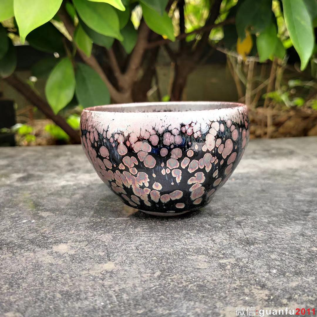 飛惺～大品牌：金鉆紫金油滴之美！ 口徑7.7肚大8.5高5.3