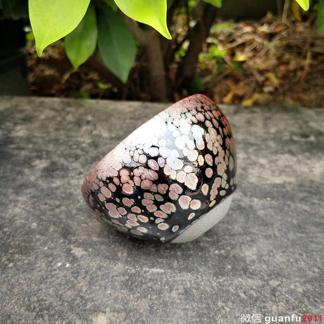 飛惺～大品牌：金鉆紫金油滴之美！ 口徑7.7肚大8.5高5.3