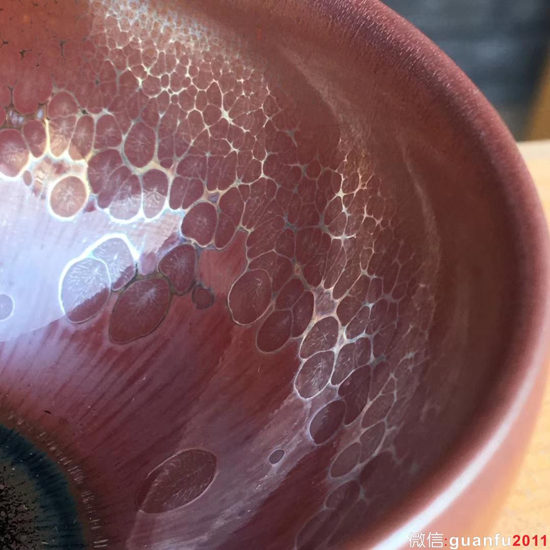 紅油滴曜斑～周岐青師傅作品 口徑8.5高5