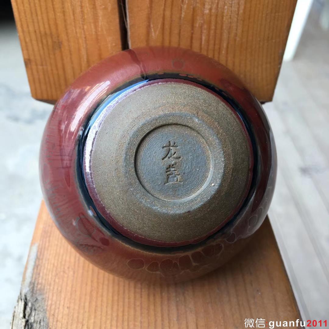 紅油滴曜斑～周岐青師傅作品 口徑8.5高5