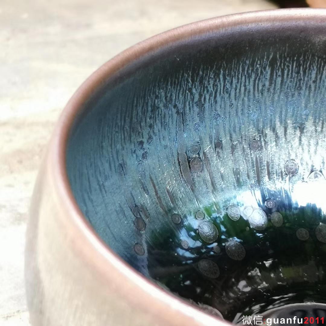 曜變禪定杯～省級大師：吳立主師傅作品 口徑8.5肚大9.5高5.5