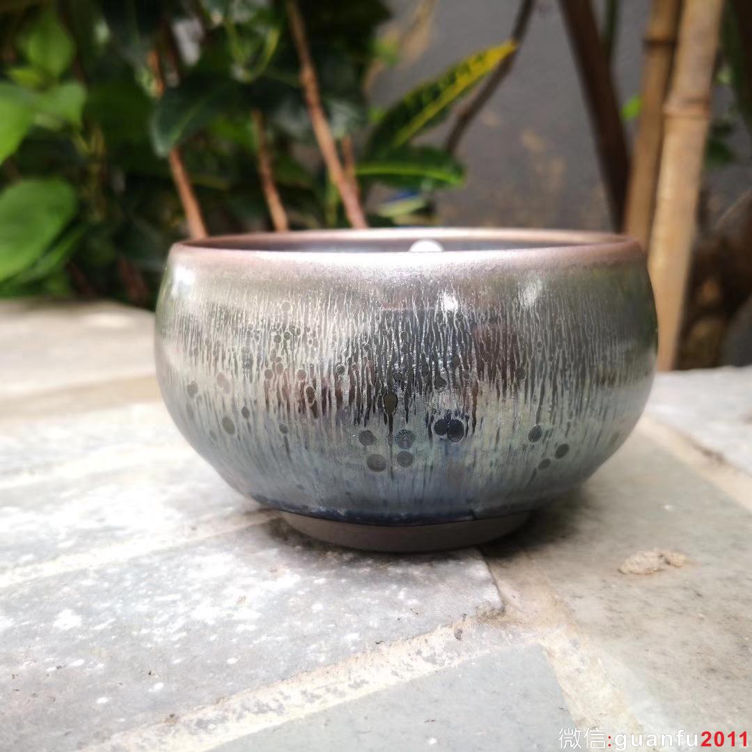 曜變禪定杯～省級大師：吳立主師傅作品 口徑8.5肚大9.5高5.5