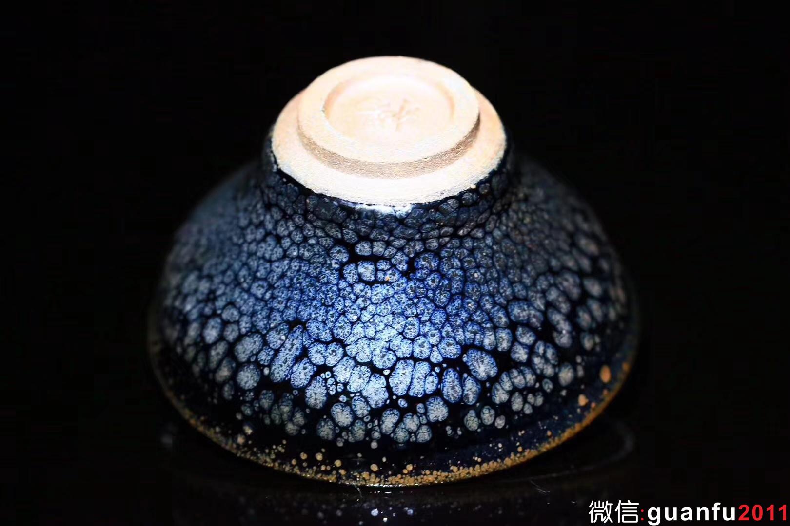 揭繼榮 荷塘月色 9*5.5  束口  水吉胎土、原礦釉石、草木灰
