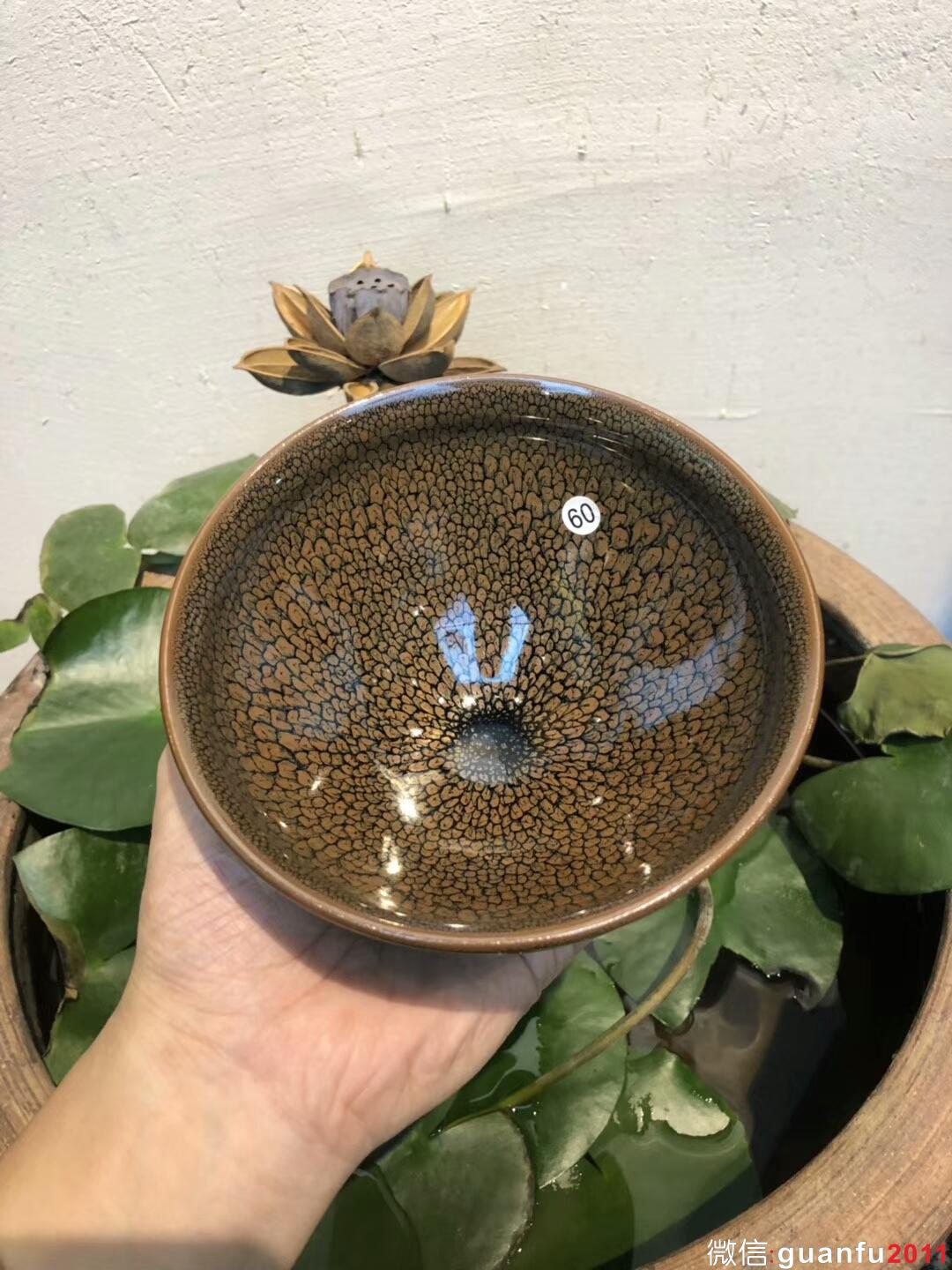 大大束囗 口徑：13.6高：8 陳大鵬老師 鷓鴣斑