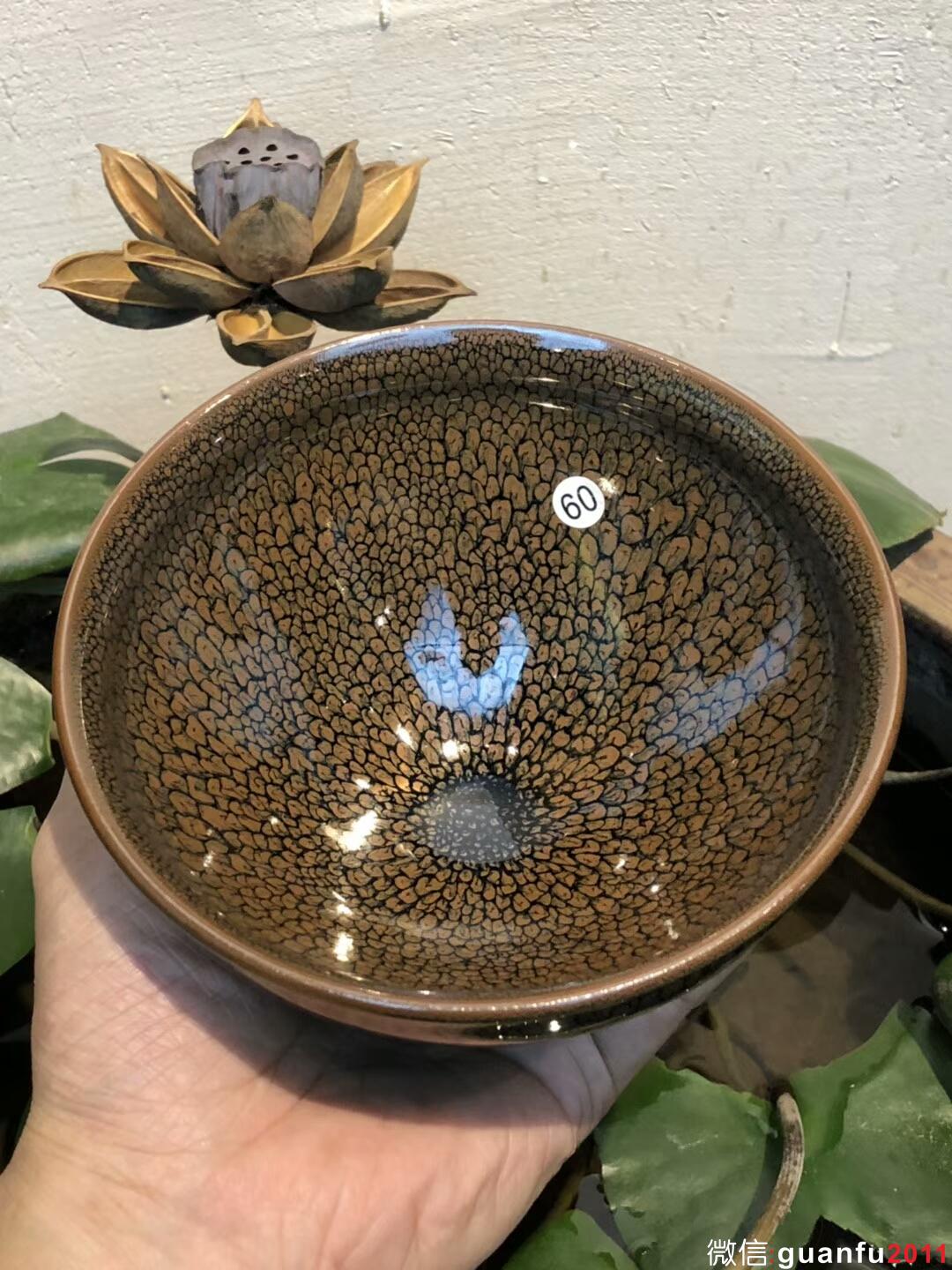 大大束囗 口徑：13.6高：8 陳大鵬老師 鷓鴣斑