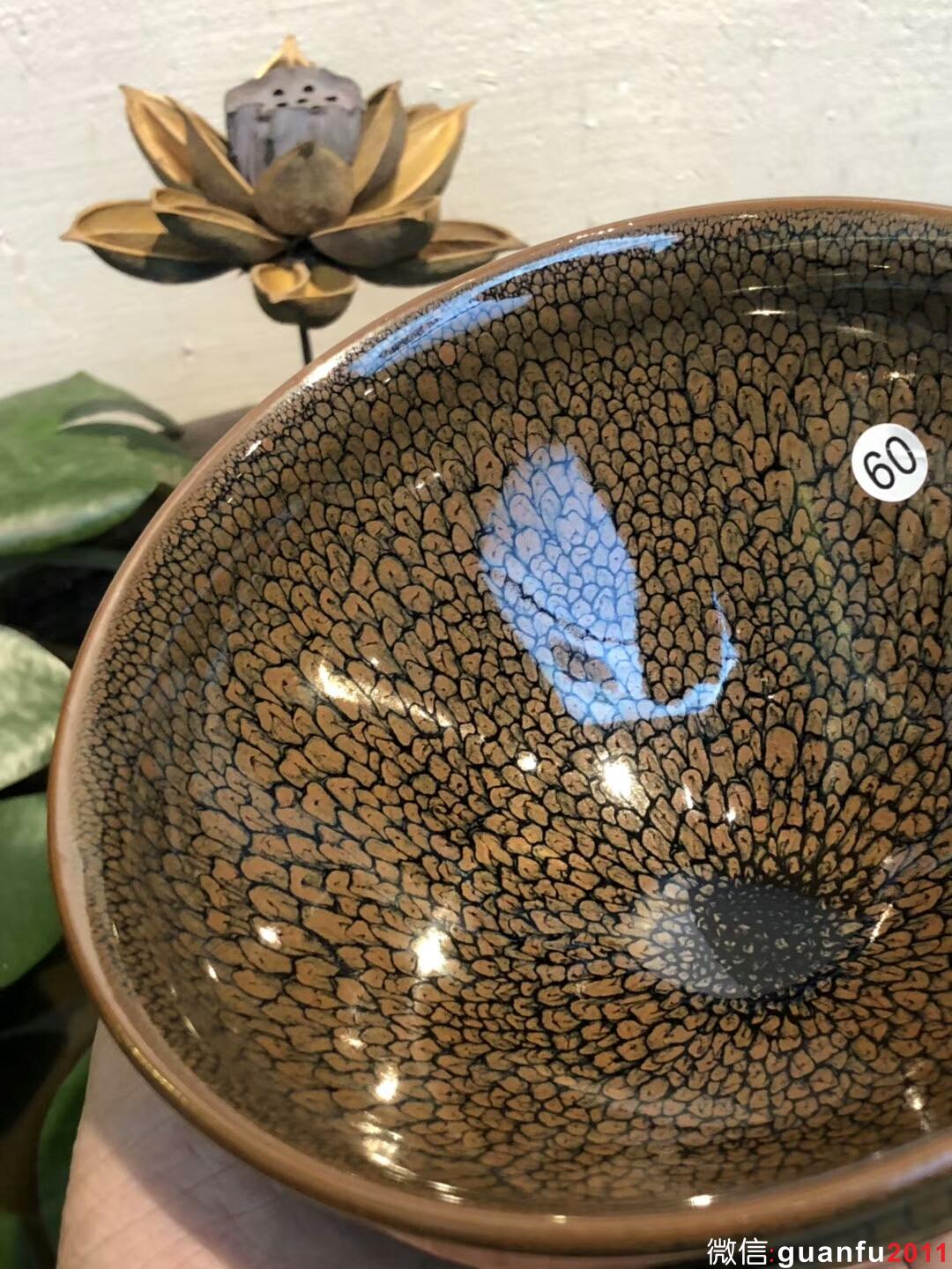 大大束囗 口徑：13.6高：8 陳大鵬老師 鷓鴣斑