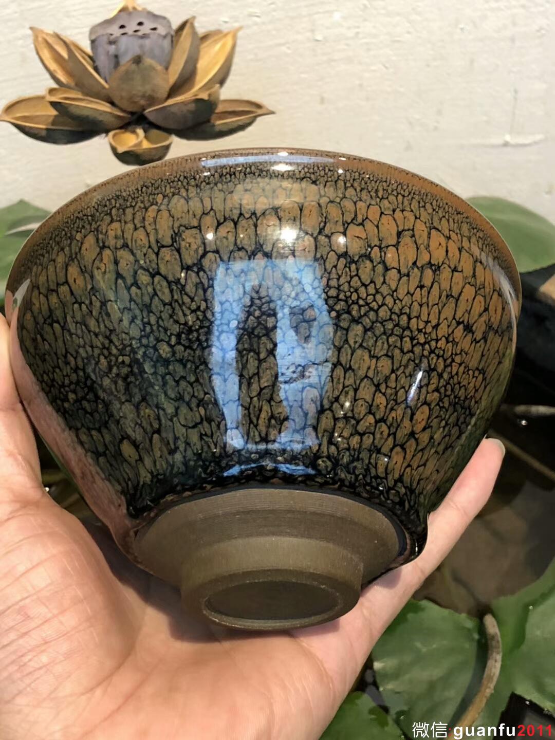 大大束囗 口徑：13.6高：8 陳大鵬老師 鷓鴣斑