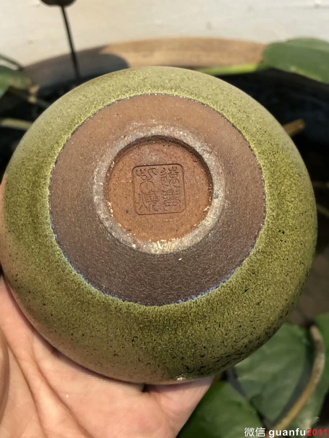 李遠(yuǎn)興老師 龍窯柴燒茶綠釉 多彩窯變