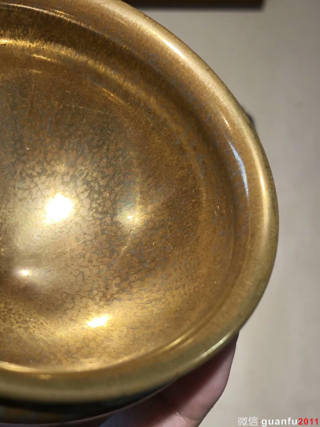 （金絲玉毫）范澤鋒老師 高級(jí)工藝美術(shù)師 金絲玉毫 瓷胎 口徑：9高：6 收藏級(jí) 天然胎土和釉礦石的完美結(jié)合