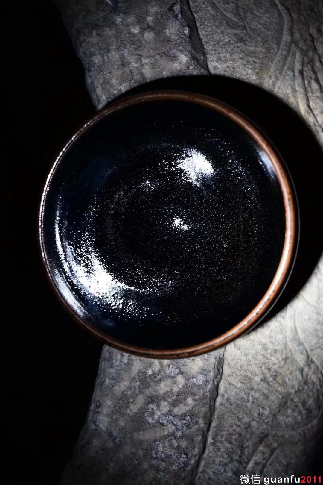 龍窯柴燒 鐵胎 全手工 天然礦物釉 嚴(yán)小華工藝美術(shù)師 【烏金釉】缽型 口徑9.5高5