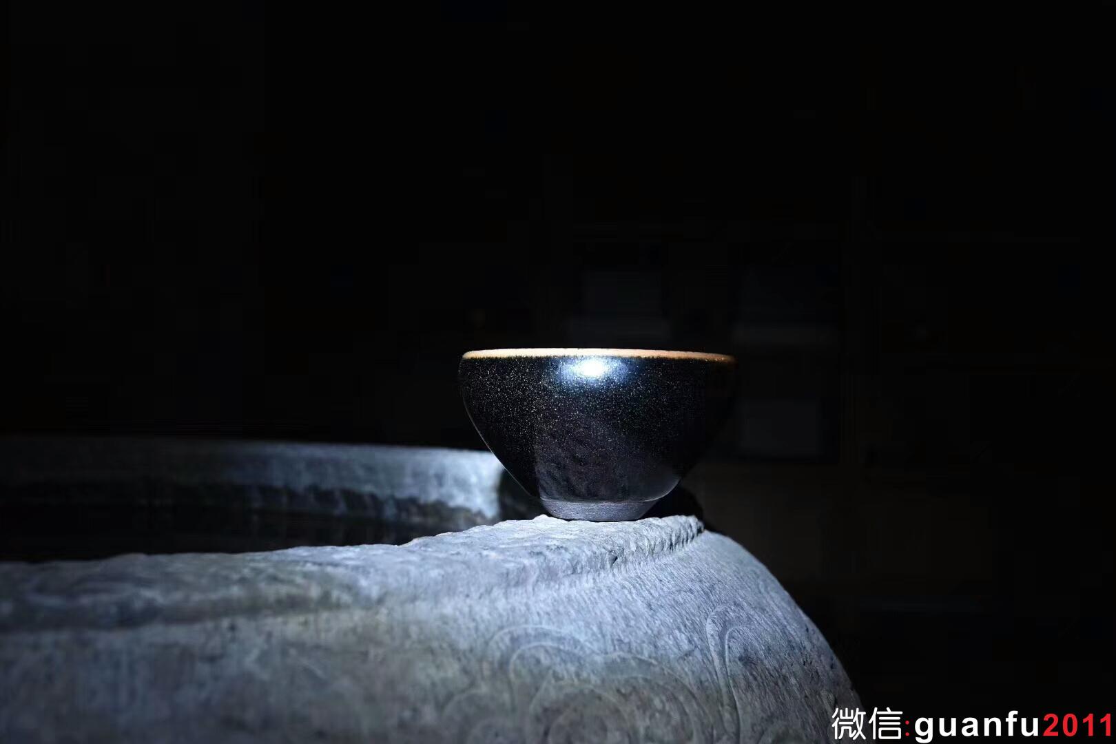 龍窯柴燒 鐵胎 全手工 天然礦物釉 嚴(yán)小華工藝美術(shù)師 【烏金釉】缽型 口徑9.5高5