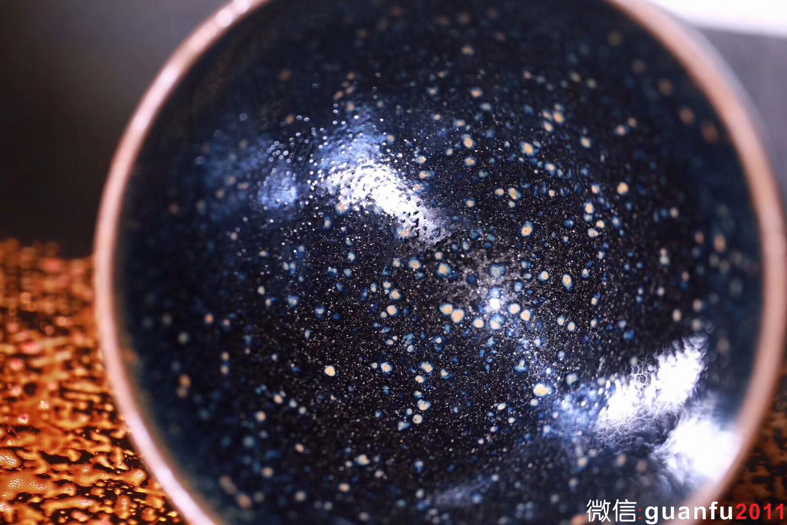 廖銘作品?夜幕油滴斂口盞