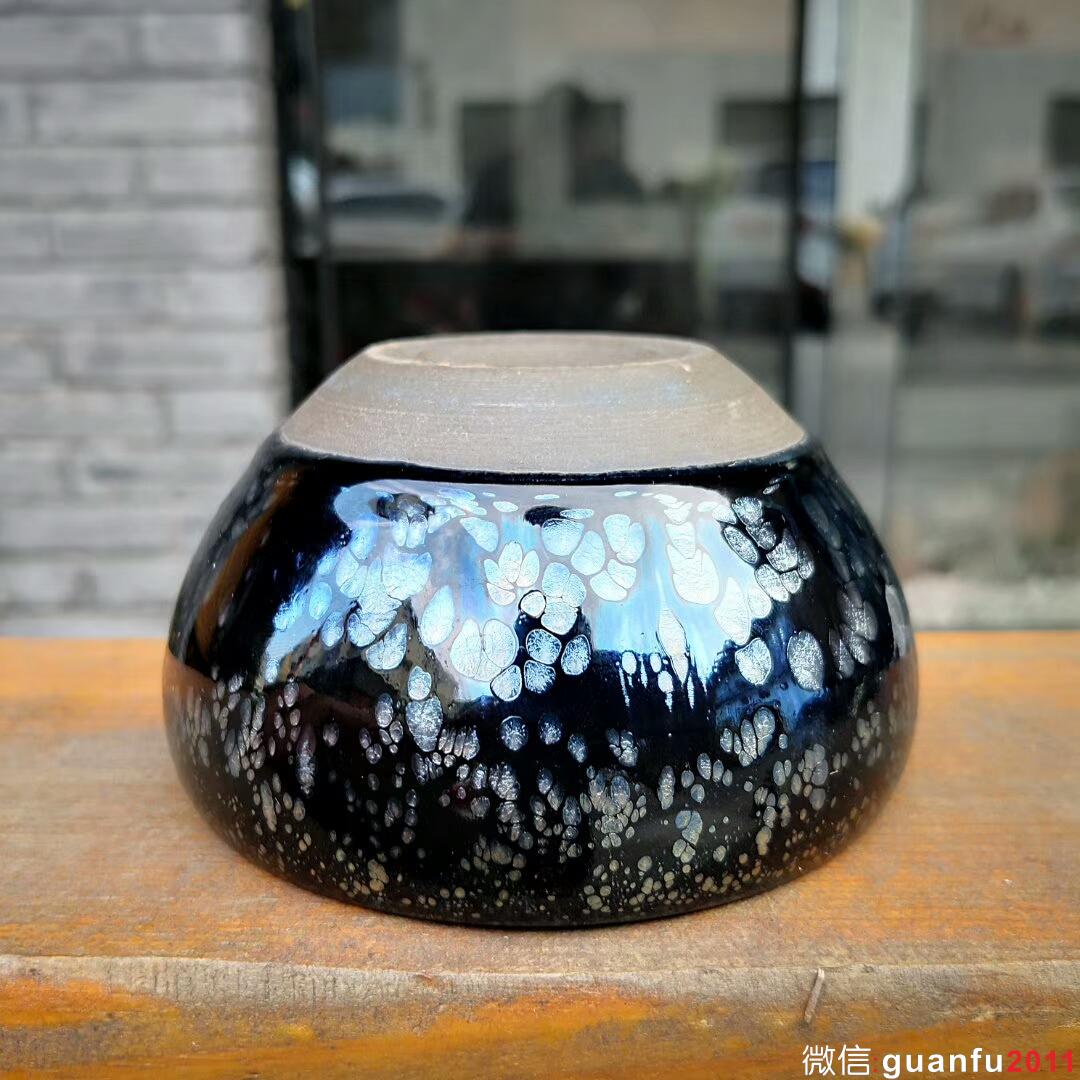 省級(jí)大師~闕梅嬌老師新品：黑牡丹大禪定杯！ 口徑9.2肚大10.2高5.6