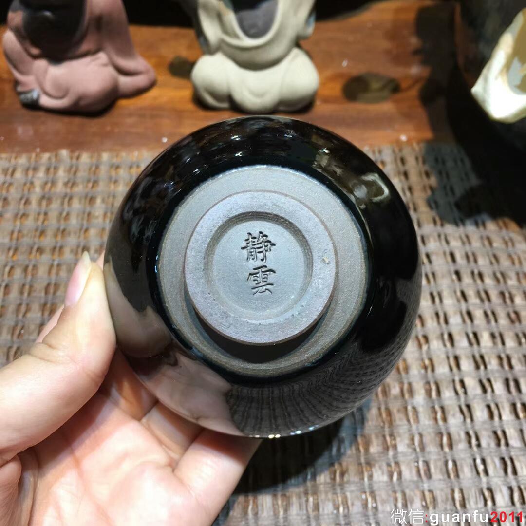 精品烏金釉 斗笠杯：口徑8.8*4.5 束口盞：口徑8.5*5.5  禪定杯：口徑8*4.5