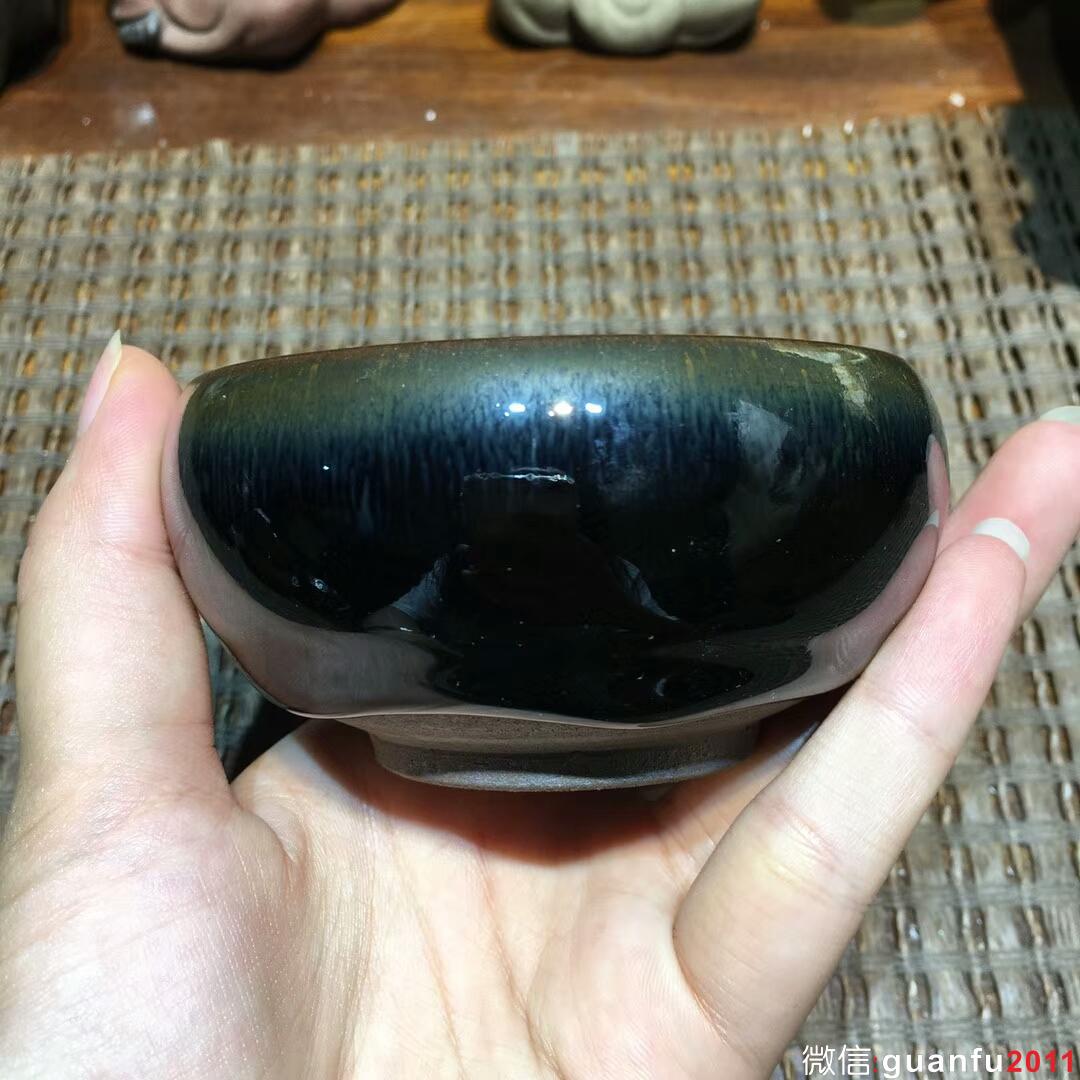 精品烏金釉 斗笠杯：口徑8.8*4.5 束口盞：口徑8.5*5.5  禪定杯：口徑8*4.5