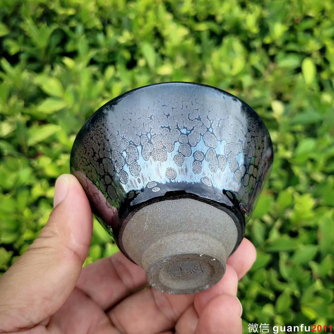 周岐青師傅新品～曜斑油滴斗笠杯！ 口徑8.6高5.3