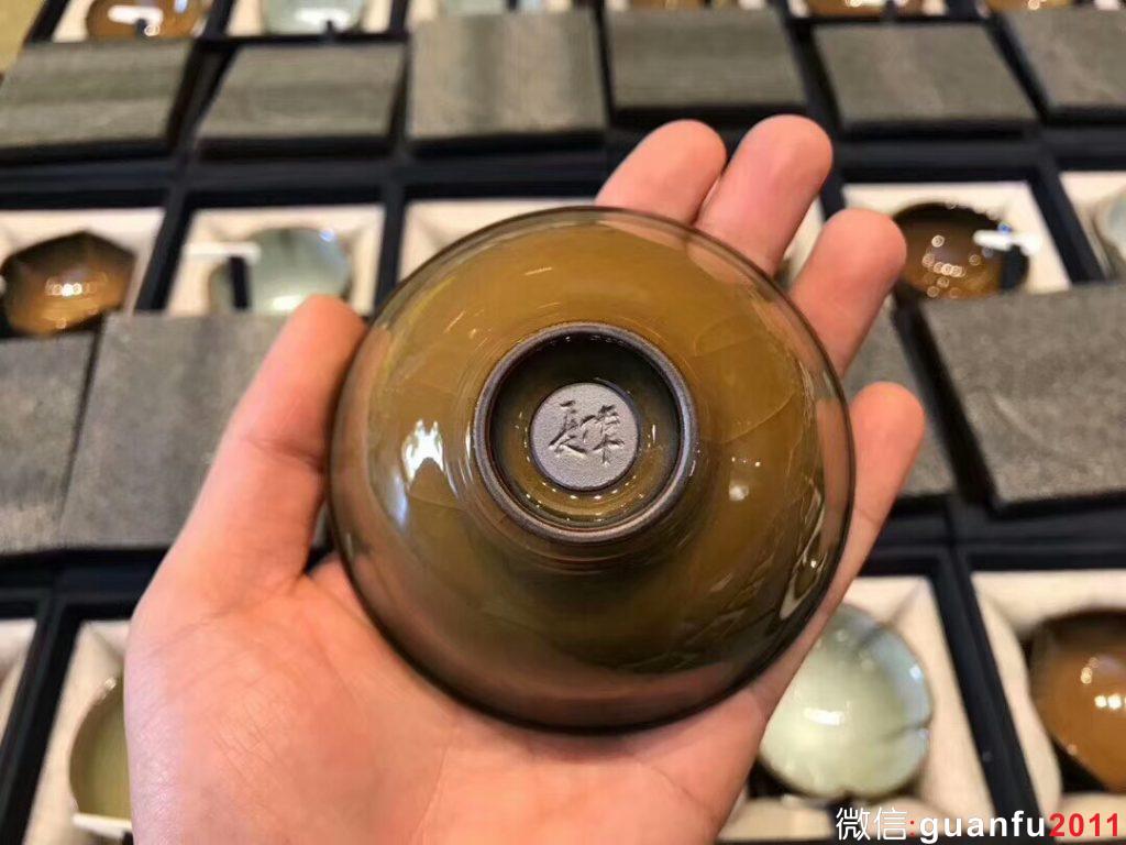 黃長偉老師 龍泉青瓷 蓮口茶碗