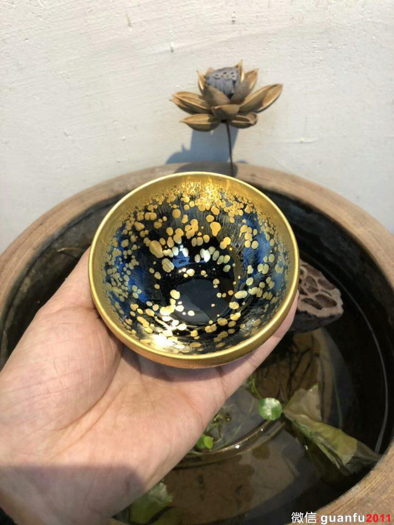 李盞造器 始終如一 李昌海老師作品 金油滴 缽型 規(guī)格：9.3*5.3公分