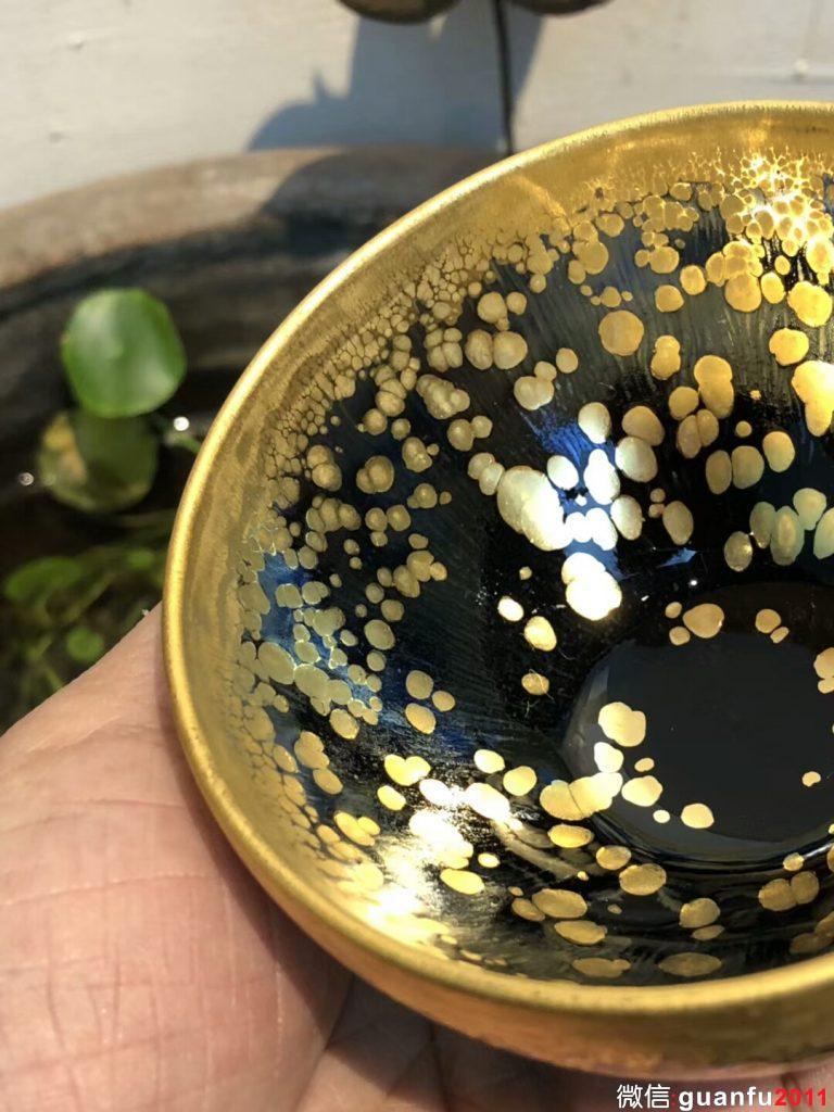 李盞造器 始終如一 李昌海老師作品 金油滴 缽型 規(guī)格：9.3*5.3公分