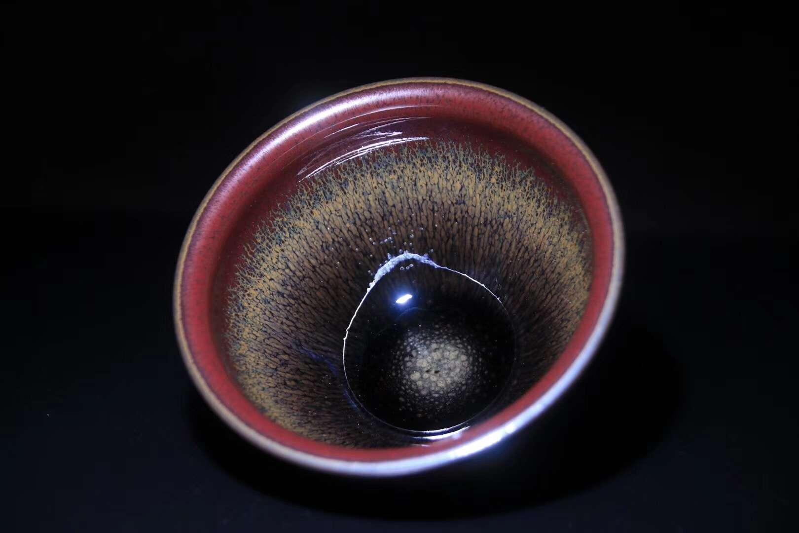 臺(tái)灣天目大師 江友庭老師 藏色天目  9.5 x 5.5 cm