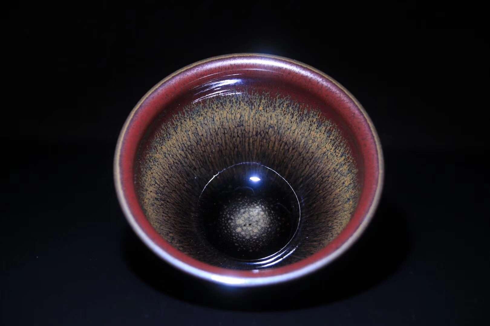 臺(tái)灣天目大師 江友庭老師 藏色天目  9.5 x 5.5 cm