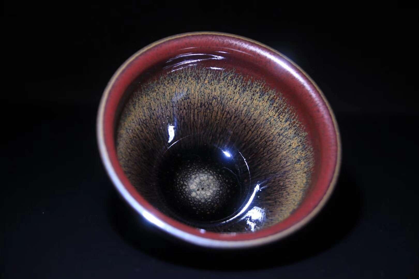 臺(tái)灣天目大師 江友庭老師 藏色天目  9.5 x 5.5 cm