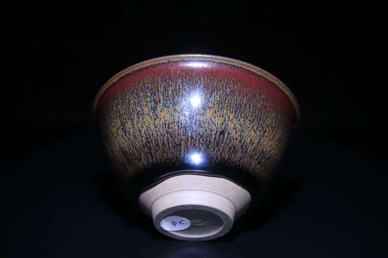 臺(tái)灣天目大師 江友庭老師 藏色天目  9.5 x 5.5 cm