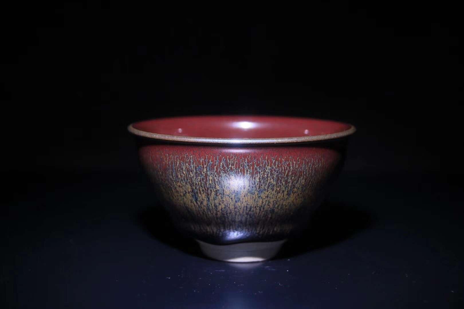 臺(tái)灣天目大師 江友庭老師 藏色天目  9.5 x 5.5 cm