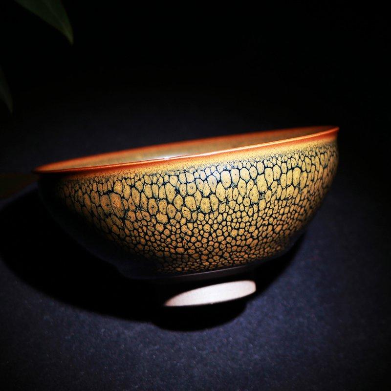 江康桂師傅黃鷓鴣斑盞，作品功力接近國家級(jí)大師陳大鵬鷓鴣斑建盞