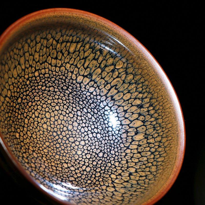 江康桂師傅黃鷓鴣斑盞，作品功力接近國家級(jí)大師陳大鵬鷓鴣斑建盞