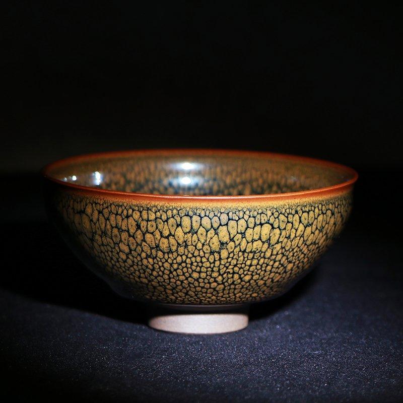 江康桂師傅黃鷓鴣斑盞，作品功力接近國家級(jí)大師陳大鵬鷓鴣斑建盞