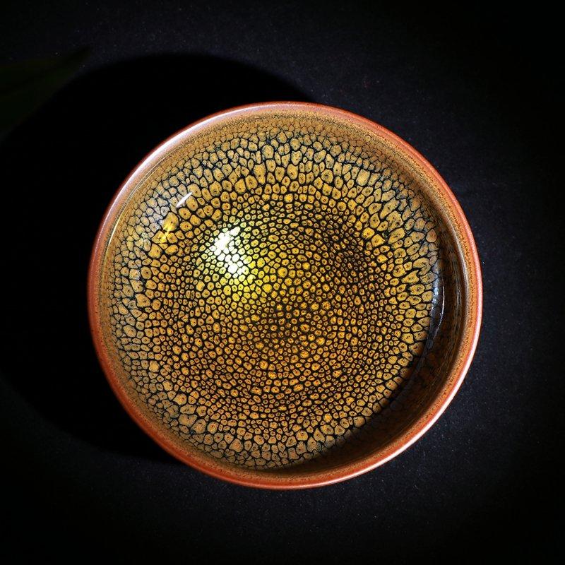 江康桂師傅黃鷓鴣斑盞，作品功力接近國家級(jí)大師陳大鵬鷓鴣斑建盞