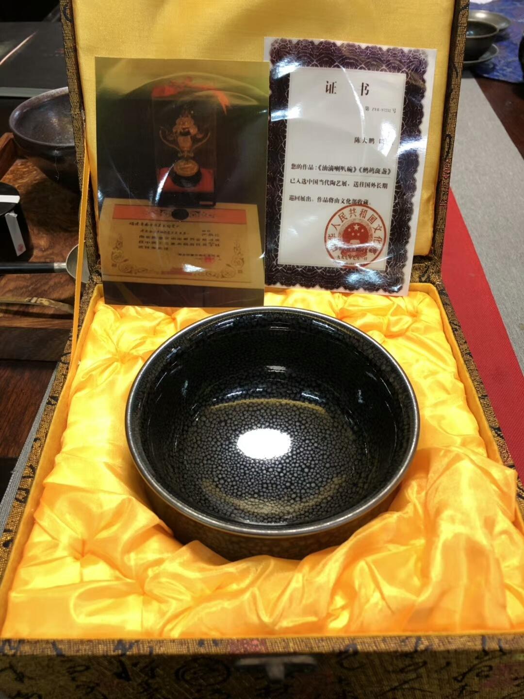 珍藏版 紀(jì)念品  （大缽型）口徑：12.6高：8  陳大鵬老師作品