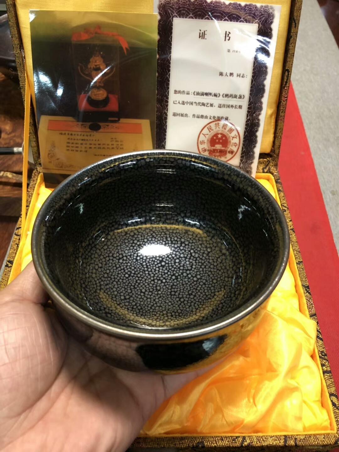 珍藏版 紀(jì)念品  （大缽型）口徑：12.6高：8  陳大鵬老師作品