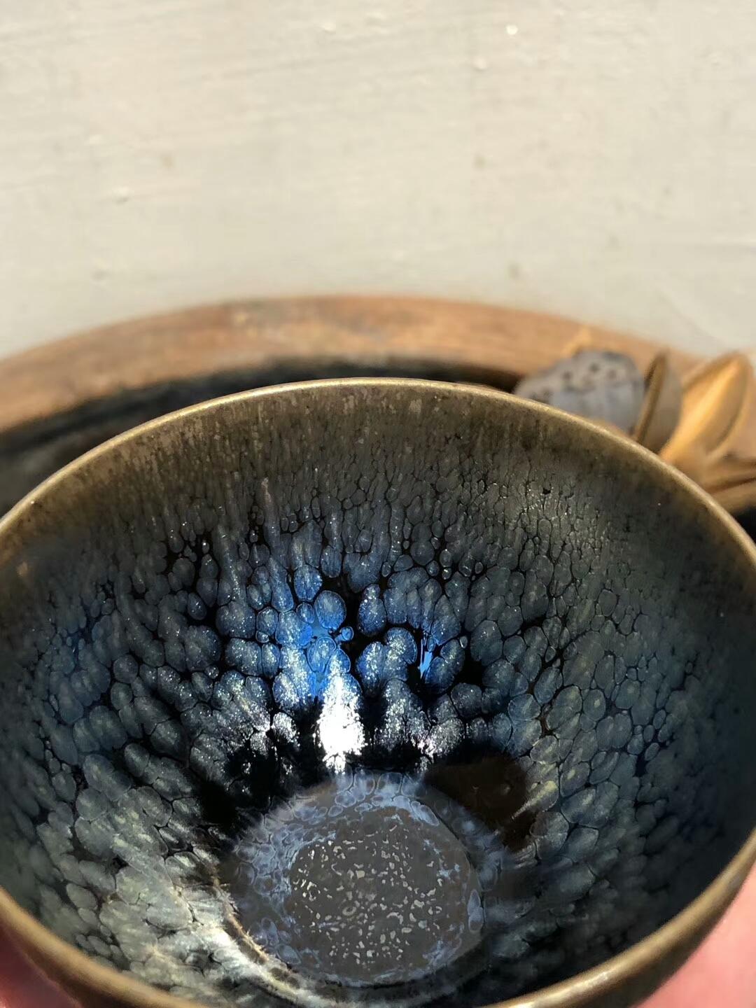 蘭亭敘建盞李光熙老師作品薄如蟬翼 超薄胎 凝心凈重55克 凝之于同結之心[玫瑰]