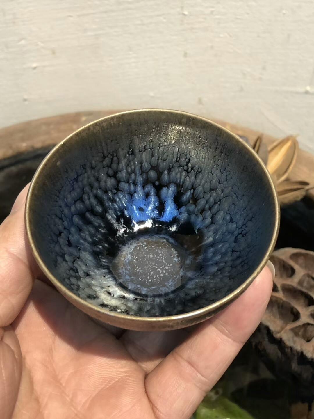 蘭亭敘建盞李光熙老師作品薄如蟬翼 超薄胎 凝心凈重55克 凝之于同結之心[玫瑰]