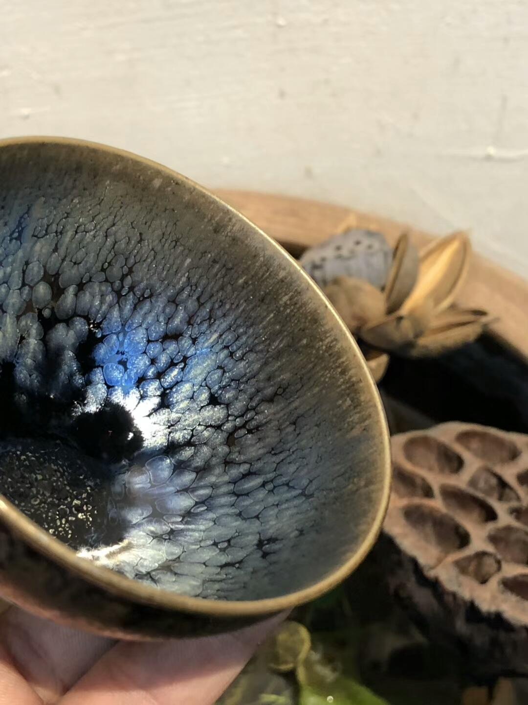 蘭亭敘建盞李光熙老師作品薄如蟬翼 超薄胎 凝心凈重55克 凝之于同結之心[玫瑰]