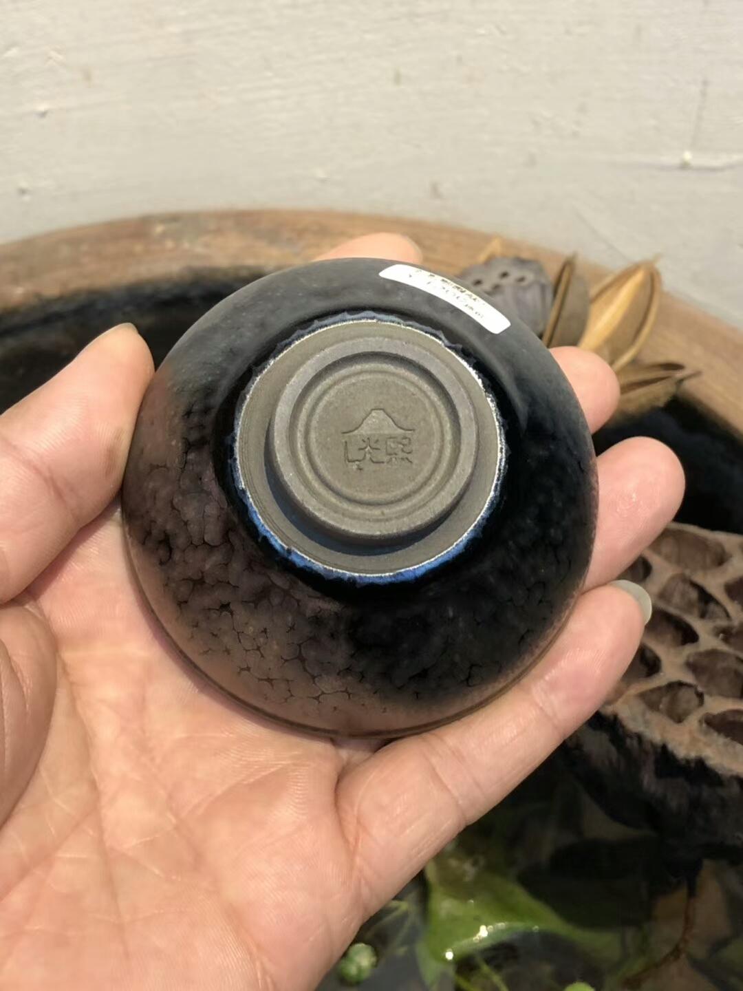 蘭亭敘建盞李光熙老師作品薄如蟬翼 超薄胎 凝心凈重55克 凝之于同結之心[玫瑰]